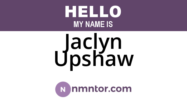 Jaclyn Upshaw