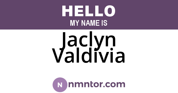Jaclyn Valdivia