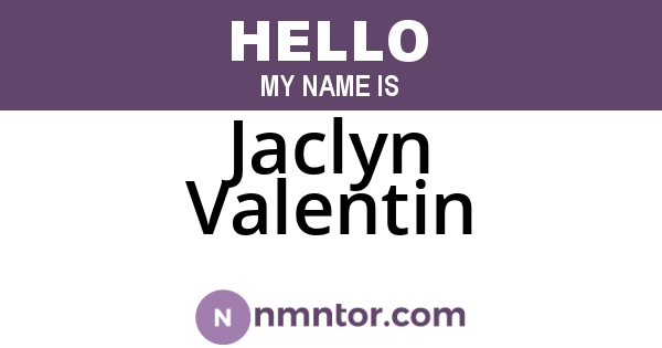 Jaclyn Valentin
