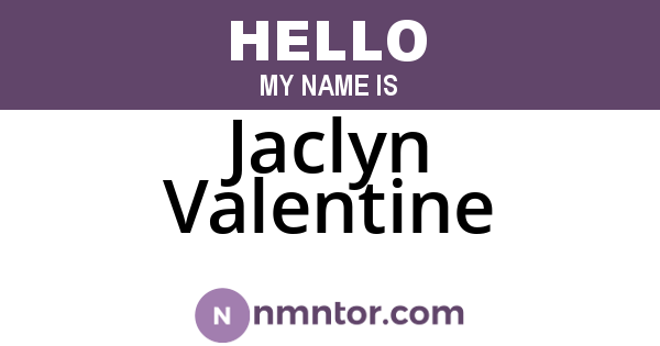 Jaclyn Valentine