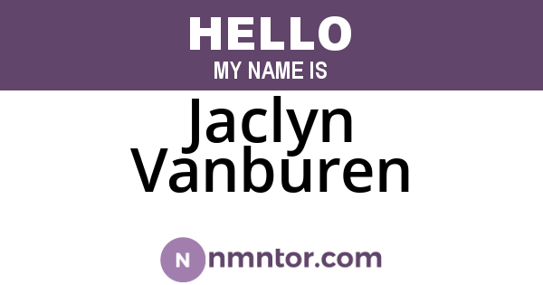 Jaclyn Vanburen