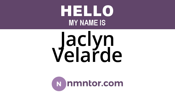 Jaclyn Velarde