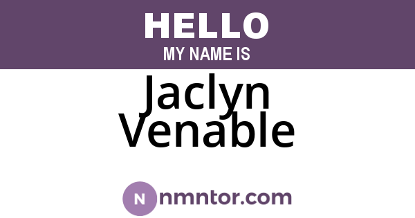 Jaclyn Venable