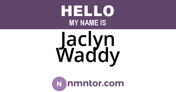 Jaclyn Waddy