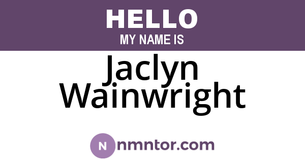 Jaclyn Wainwright