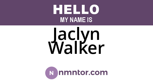 Jaclyn Walker
