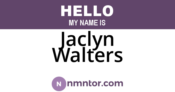 Jaclyn Walters