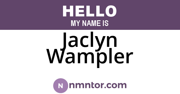 Jaclyn Wampler