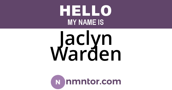 Jaclyn Warden