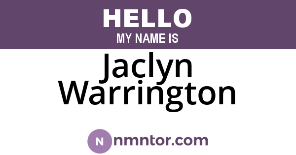 Jaclyn Warrington