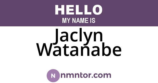 Jaclyn Watanabe