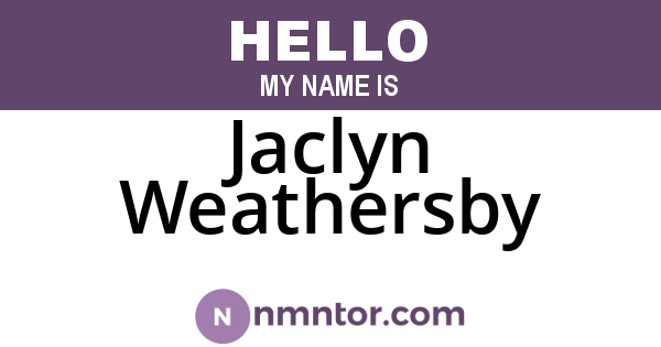 Jaclyn Weathersby