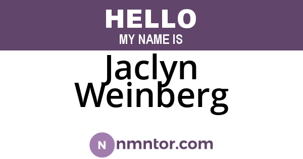 Jaclyn Weinberg