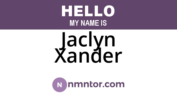 Jaclyn Xander