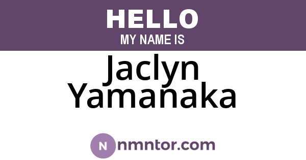 Jaclyn Yamanaka
