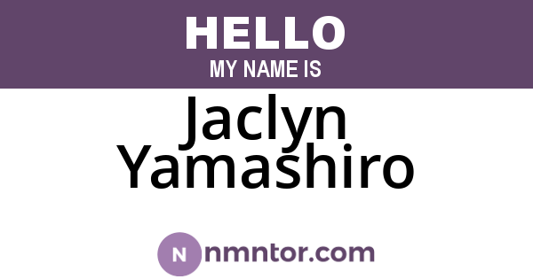 Jaclyn Yamashiro