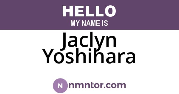 Jaclyn Yoshihara