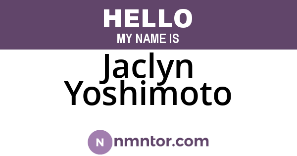 Jaclyn Yoshimoto