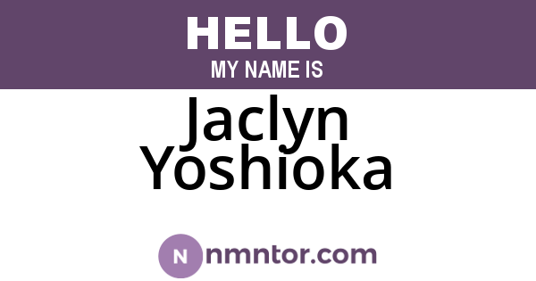 Jaclyn Yoshioka