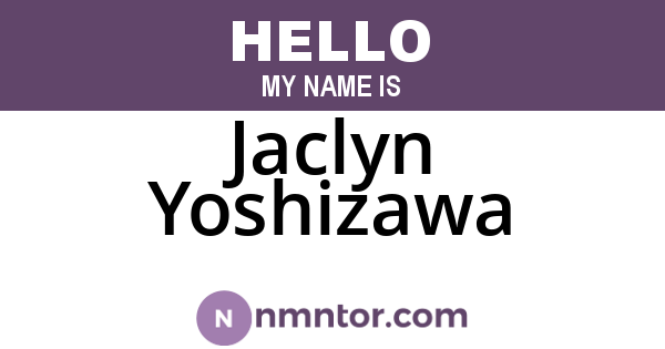 Jaclyn Yoshizawa
