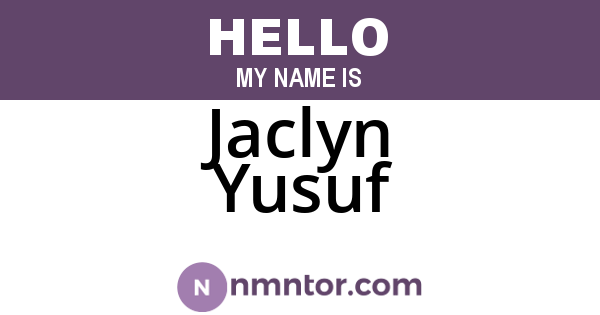 Jaclyn Yusuf