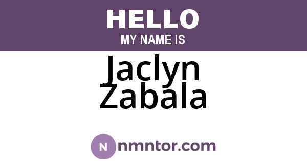 Jaclyn Zabala