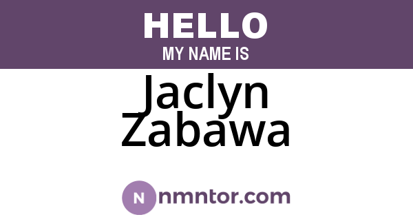 Jaclyn Zabawa
