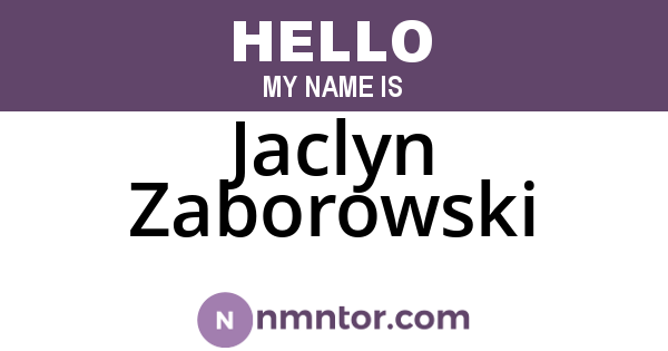 Jaclyn Zaborowski