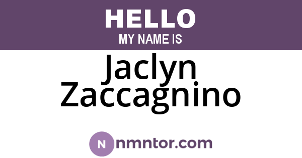 Jaclyn Zaccagnino