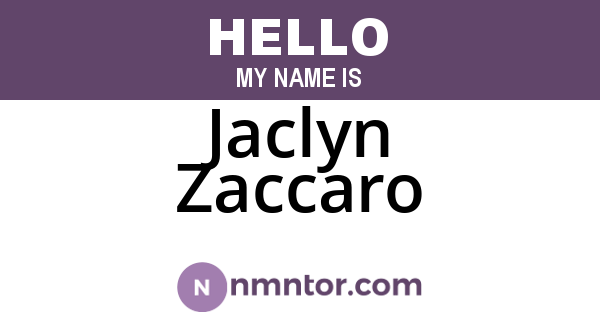 Jaclyn Zaccaro