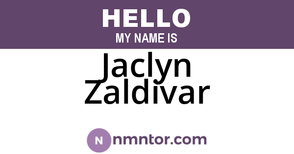 Jaclyn Zaldivar