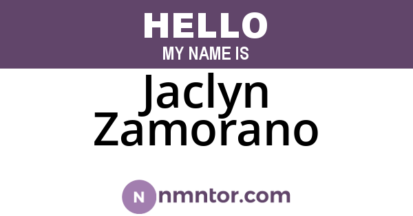 Jaclyn Zamorano