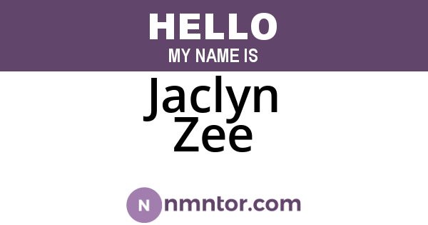 Jaclyn Zee