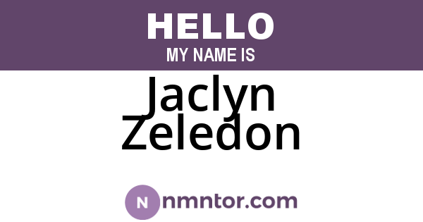 Jaclyn Zeledon