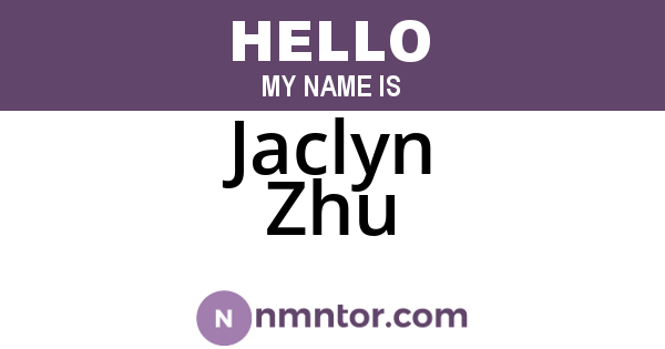 Jaclyn Zhu
