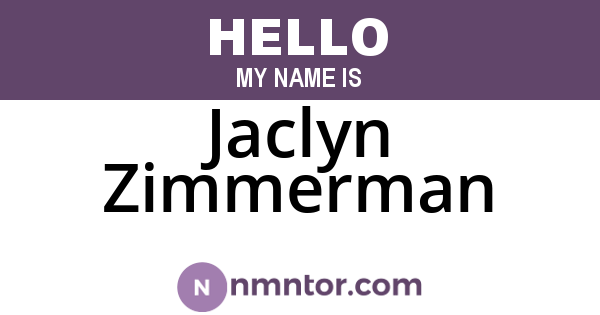 Jaclyn Zimmerman