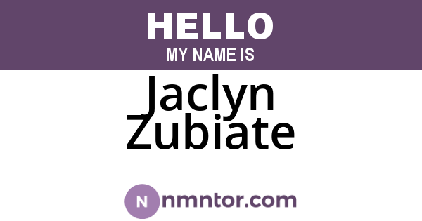 Jaclyn Zubiate