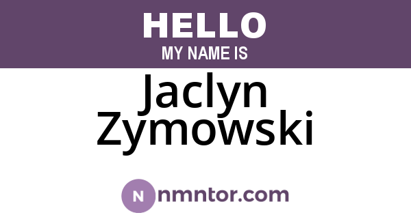 Jaclyn Zymowski