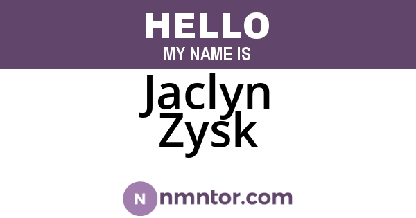 Jaclyn Zysk