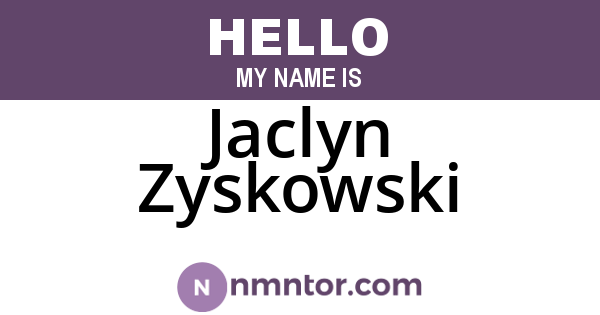 Jaclyn Zyskowski
