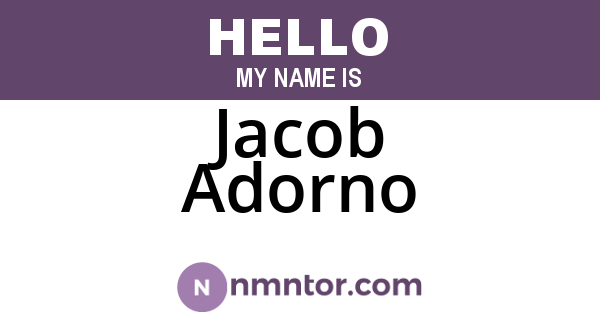 Jacob Adorno