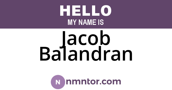 Jacob Balandran