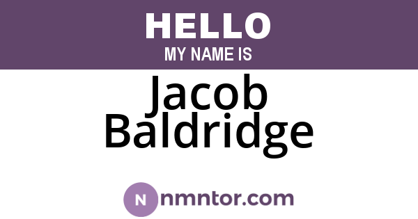 Jacob Baldridge