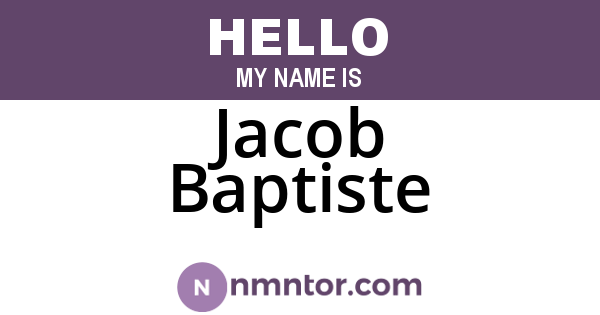 Jacob Baptiste