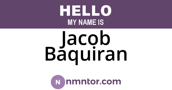 Jacob Baquiran