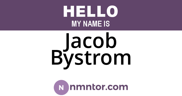 Jacob Bystrom