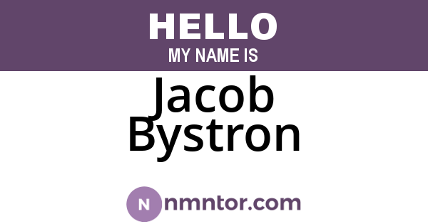 Jacob Bystron