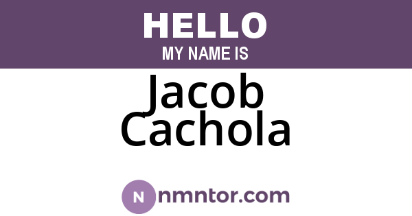 Jacob Cachola