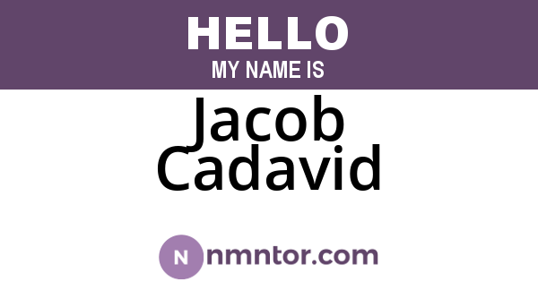 Jacob Cadavid