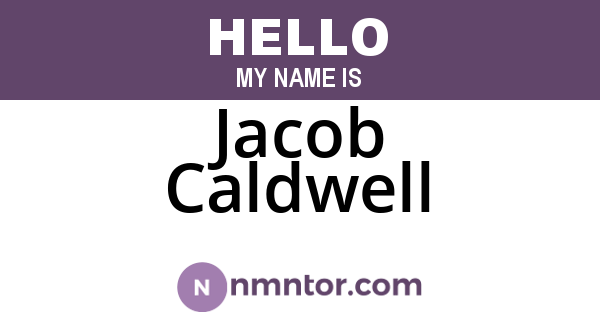 Jacob Caldwell